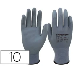 GUANTES DE POLIURETANO SAFETOP FEATHER TASK SINTETICO TALLA 10