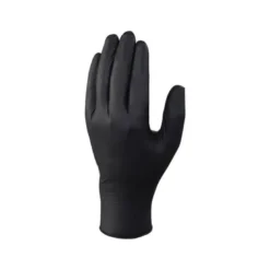 Guantes deltaplus de nitrilo desechable negro caja de 100 unidades talla 9-10