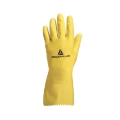 Guantes deltaplus de nitrilo desechable negro caja de 100 unidades talla 9-10