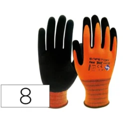 GUANTES DE LATEX SAFETOP FLEXILATEX DORSO AIREADO SANITIZED TALLA 8