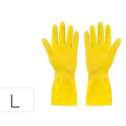 GUANTES DE LATEX SATINADOS CON RELIEVE ANTI DESLIZANTE SIN POLVO PAR TALLA GRANDE