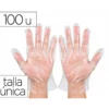 GUANTES DE PLASTICO DESECHABLES TALLA UNICA CAJA 100 UDS
