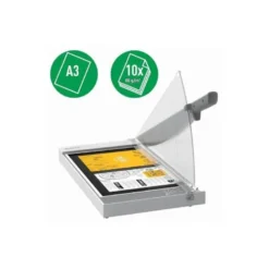 GUILLOTINA DE PALANCA LEITZ DIN A3 BASE PLASTICO LONGITUD CORTE 457 MM CAPACIDAD DE CORTE 10H
