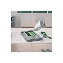 GUILLOTINA DE PALANCA LEITZ PRECISION OFFICE PRO A4+ BASE CRISTAL LONGITUD CORTE 381 MM CAPACIDAD DE CORTE 25 HOJAS