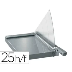 GUILLOTINA DE PALANCA LEITZ PRECISION OFFICE PRO A4+ BASE CRISTAL LONGITUD CORTE 381 MM CAPACIDAD DE CORTE 25 HOJAS