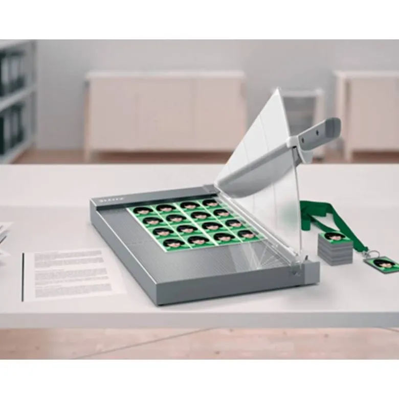 GUILLOTINA DE PALANCA LEITZ PRECISION OFFICE PRO A4+ BASE CRISTAL LONGITUD CORTE 381 MM CAPACIDAD DE CORTE 25 HOJAS