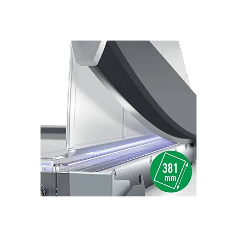 GUILLOTINA DE PALANCA LEITZ PRECISION OFFICE PRO A4+ BASE CRISTAL LONGITUD CORTE 381 MM CAPACIDAD DE CORTE 25 HOJAS