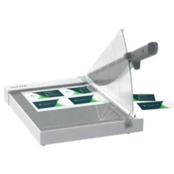 GUILLOTINA DE PALANCA LEITZ PRECISION HOME OFFICE A4 BASE PLASTICO LONGITUD CORTE 381 MM CAPACIDAD DE CORTE 10