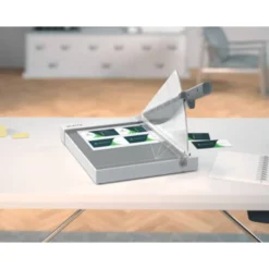 GUILLOTINA DE PALANCA LEITZ PRECISION HOME OFFICE A4 BASE PLASTICO LONGITUD CORTE 381 MM CAPACIDAD DE CORTE 10