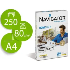 250 Hojas Papel fotocopiadora Navigator Home Pack DIN A4