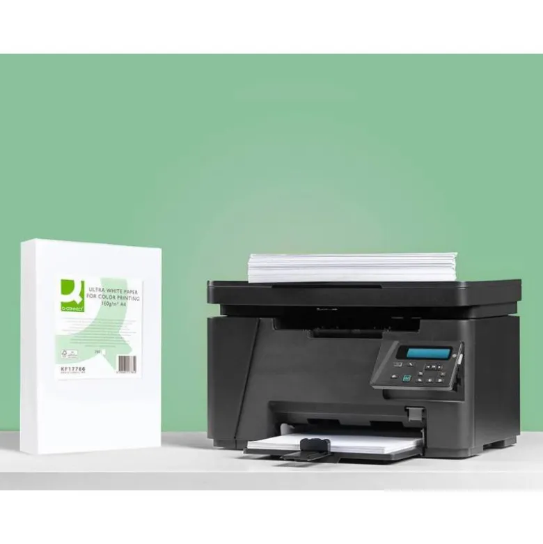 250 Hojas Papel fotocopiadora Q-Connect Ultra White DIN A4
