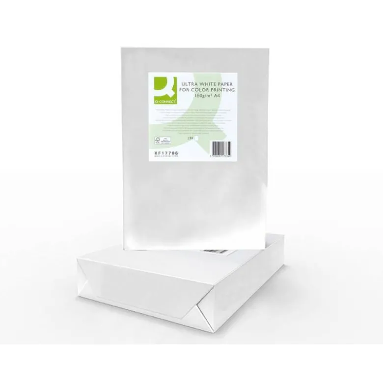 250 Hojas Papel fotocopiadora Q-Connect Ultra White DIN A4