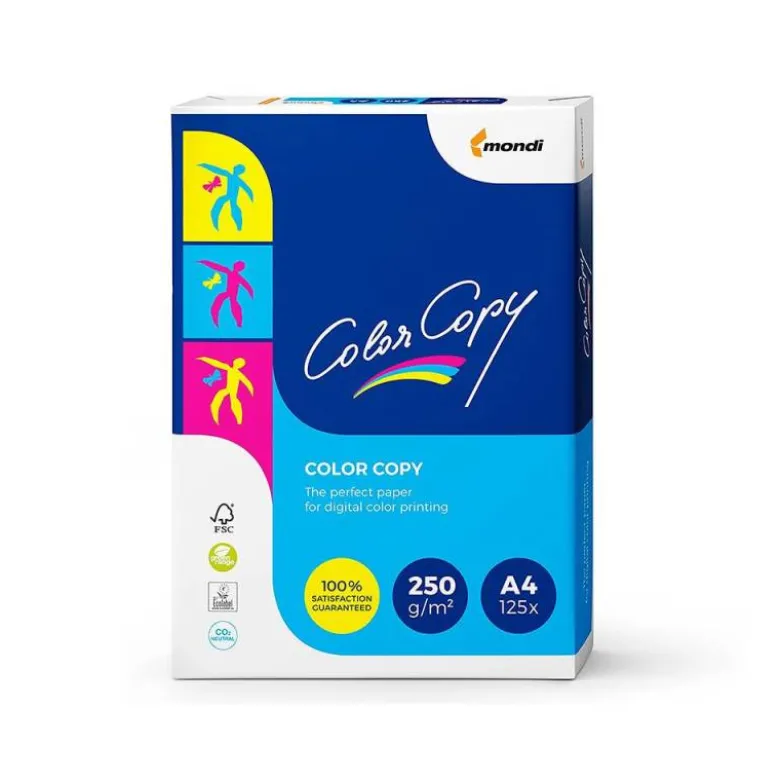 125 Hojas Papel multifuncion Mondi Color Copy A4 250 gr/m2 Satinado