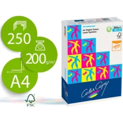 250 Hojas Papel multifuncion Mondi Color Copy A4 200 gr/m2 Satinado