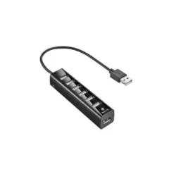 HUB NGS TINY 7 PUERTOS CON ADAPTADOR CORRIENTE USB 2.0