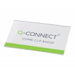 IDENTIFICADOR CON PINZA E IMPERDIBLE Q-CONNECT KF01567 54X90 MM