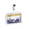 IDENTIFICADOR CON PINZA GIRATORIA DURABLE ACRILICO HORIZONTAL CON UÑERO PARA PASES DE SEGURIDAD 54X85 MM