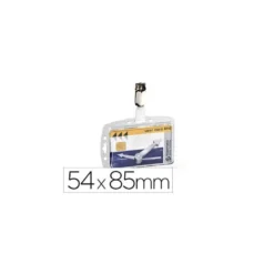 IDENTIFICADOR CON PINZA GIRATORIA DURABLE ACRILICO HORIZONTAL CON UÑERO PARA PASES DE SEGURIDAD 54X85 MM
