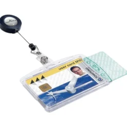 Identificador doble con cordon extensible marca Durable