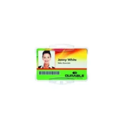 IDENTIFICADOR DURABLE POLIESTIRENO RIGIDO PARA 1 TARJETA VERTICAL/HORIZONTAL 54X87 MM