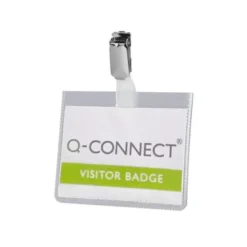Identificadores Q-Connect de Seguridad con Pinza Metalica en PVC 9x6 cm
