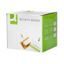 Identificadores Q-Connect de Seguridad con Pinza Metalica en PVC 9x6 cm