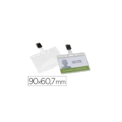 Identificadores Q-Connect Pinza Metálica 9X6,7 acabado Brillante