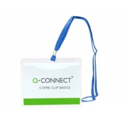 IDENTIFICADOR Q-CONNECT CON CORDON PLANO NEGRO A6 154X127 MM APERTURA SUPERIOR