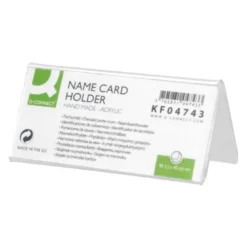 Identificador sobremesa Q-Connect metacrilato. Medidas 95x42 mm ref.5730.