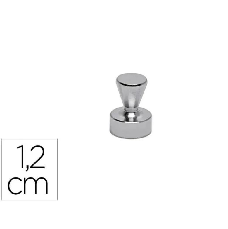 IMAN MAUL CONICO DE NEODIMIO 1,2 CM DIAMETRO PESO MAX. 3,5 KG COLOR PLATA PACK DE 5 UNIDADES