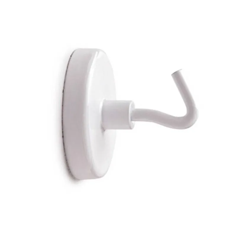 IMAN MAUL DE POTENCIA CON GANCHO 36 CM DIAMETRO PESO MAX. 6 KG COLOR BLANCO PACK DE 5 UNIDADES