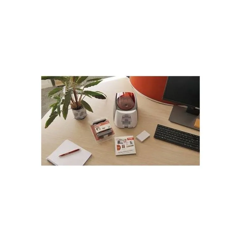 IMPRESORA DE TARJETA BADGY 200 INCLUYE CINTA 100 TARJETAS Y PROGRAMA EDICION BADGE STUDIO+