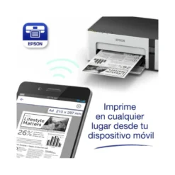 IMPRESORA EPSON ECOTANK ET-M1120 TINTA MONOCROMO 15 PPM A4 BANDEJA USB ENTRADA 150 HOJAS