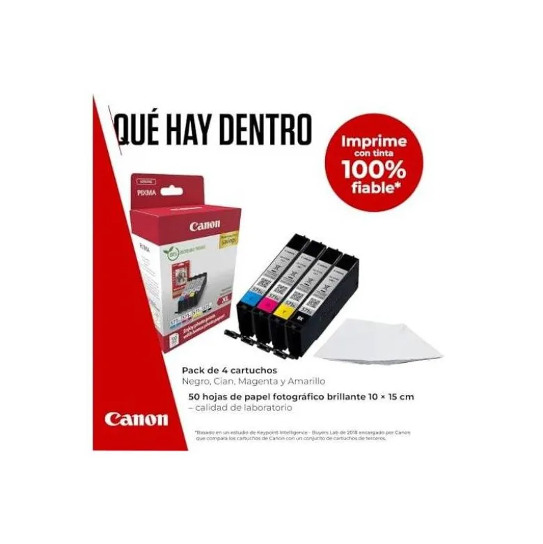 INK-JET CANON CLI-571XL PIXMA MG6852/TS6050/TS8050 MULTIPACK DE 4 UNIDADES NEGRO/AMARILLO/CIAN/MAGENTA 0332C006