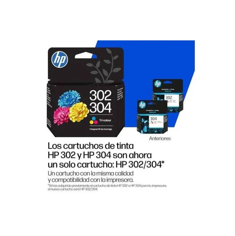 INK-JET HP 302/304 OFFICEJET 3830/4650/5200 SERIES TRICOLOR 100 PAGINAS
