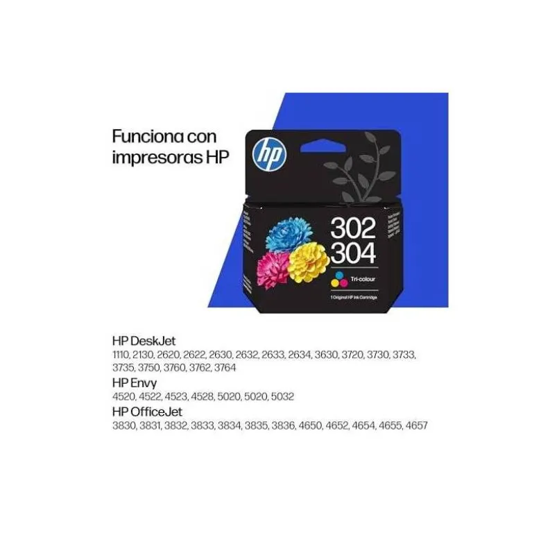INK-JET HP 302/304 OFFICEJET 3830/4650/5200 SERIES TRICOLOR 100 PAGINAS