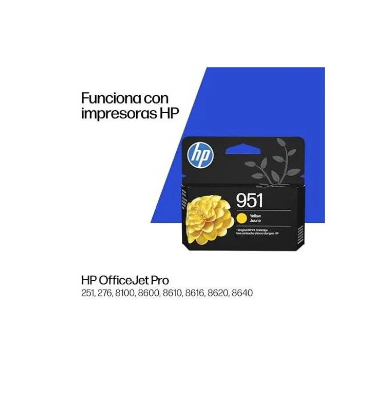 INK-JET HP 951 OFFICEJET PRO 276/8100/8600/8610/8620/8640 AMARILLO 700 PAGINAS