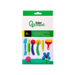 INSTRUMENTOS DE MODELAR LIDERPAPEL PARA PLASTILINA DE PLASTICO CAJA DE 6 PIEZAS