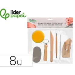 INSTRUMENTOS DE MODELAR LIDERPAPEL PACK 8 HERRAMIENTAS SURTIDAS CERTIFICADO FSC