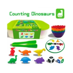 JUEGO DE CLASIFICACION CONTEO DE DINOSAURIOS +3 AÑOS