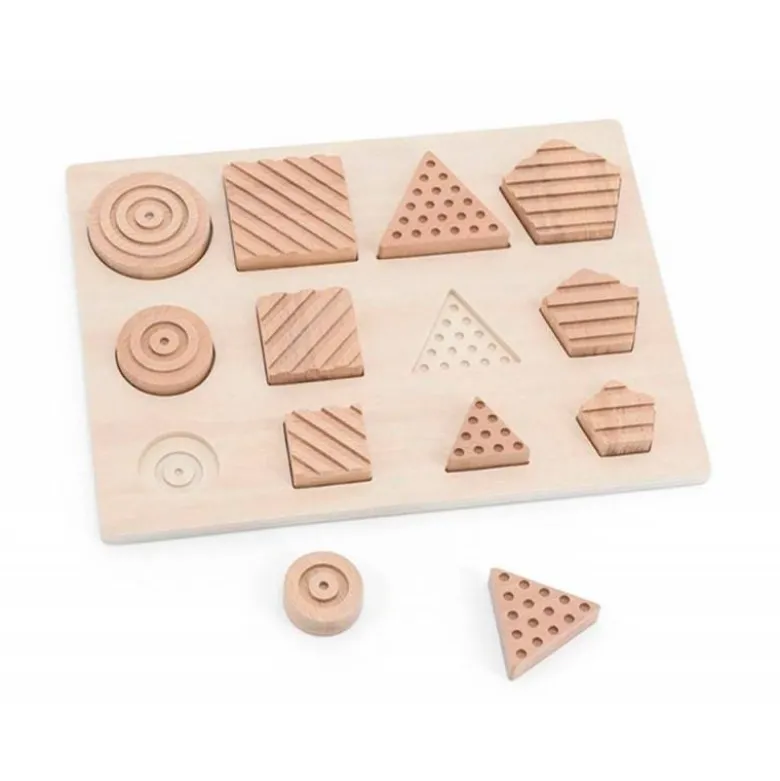 JUEGO DIDACTICO ANDREUTOYS FORMAS GEOSENSORIALES MADERA 12 PIEZAS +3 AÑOS