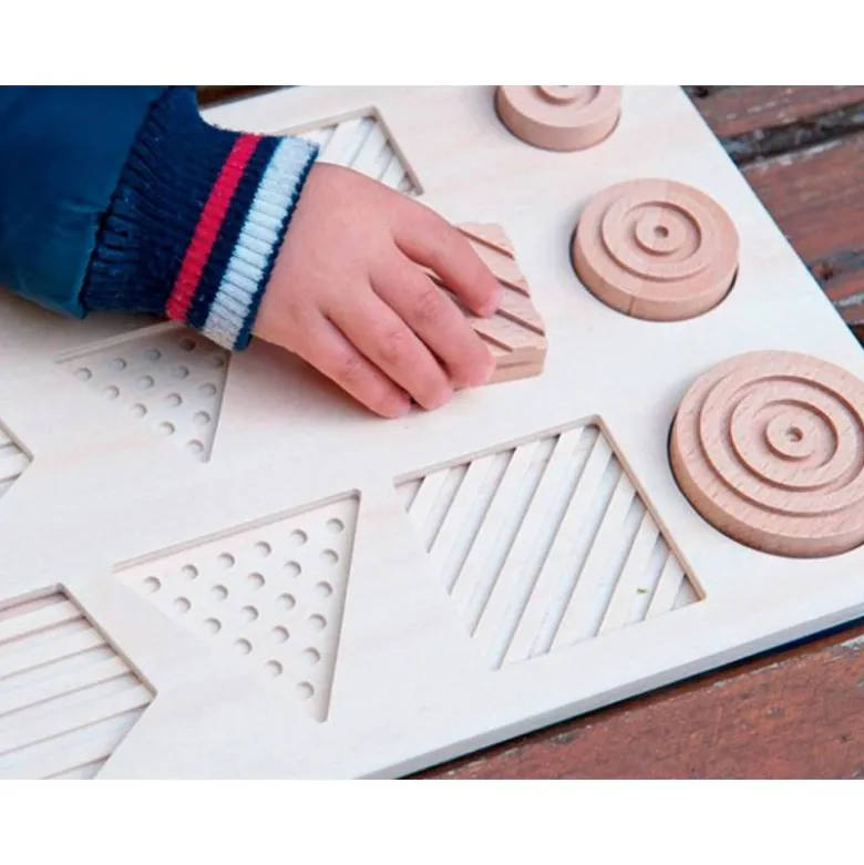 JUEGO DIDACTICO ANDREUTOYS FORMAS GEOSENSORIALES MADERA 12 PIEZAS +3 AÑOS