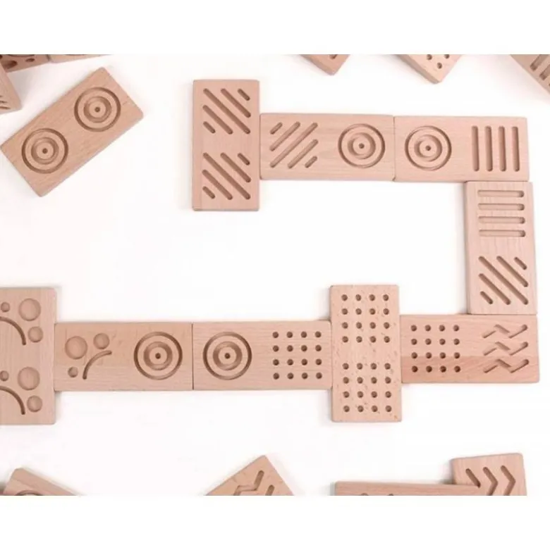 JUEGO DIDACTICO ANDREUTOYS DOMINO SENSORIAL MADERA 28 PIEZAS +2 AÑOS