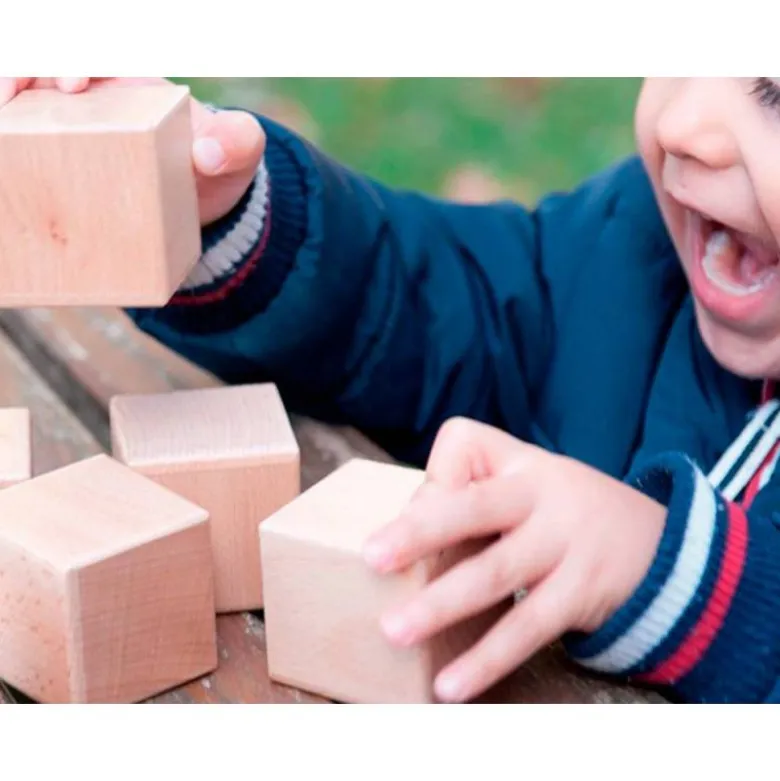 JUEGO DIDACTICO ANDREUTOYS 10 CUBOS SENSORIALES CON SONIDO MADERA + 1 AÑO