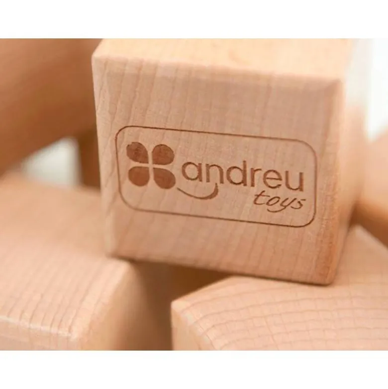 JUEGO DIDACTICO ANDREUTOYS 10 CUBOS SENSORIALES CON SONIDO MADERA + 1 AÑO