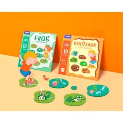 JUEGO DIDACTICO MIDEER DINOSAURIO CON 64 ADHESIVOS PARA SUELO REMOVIBLES +3 AÑOS