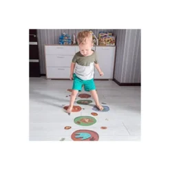 JUEGO DIDACTICO MIDEER DINOSAURIO CON 64 ADHESIVOS PARA SUELO REMOVIBLES +3 AÑOS
