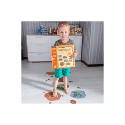 JUEGO DIDACTICO MIDEER DINOSAURIO CON 64 ADHESIVOS PARA SUELO REMOVIBLES +3 AÑOS