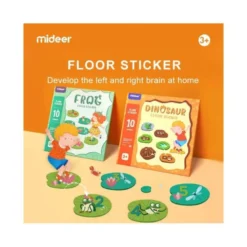 JUEGO DIDACTICO MIDEER RANA CON 63 ADHESIVOS PARA SUELO REMOVIBLES +3 AÑOS