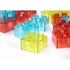 JUEGO DIDACTICO MINILAND BLOQUES COLORES TRANSLUCIDOS 55 PIEZAS